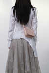 Marc le bihan long -sleeved big collar fried shirt 2611 white